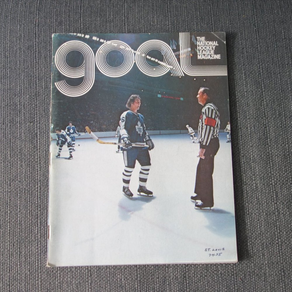 Vintage Wednesday January 15 1975 Blues Maple Leafs Goal NHL Magazine